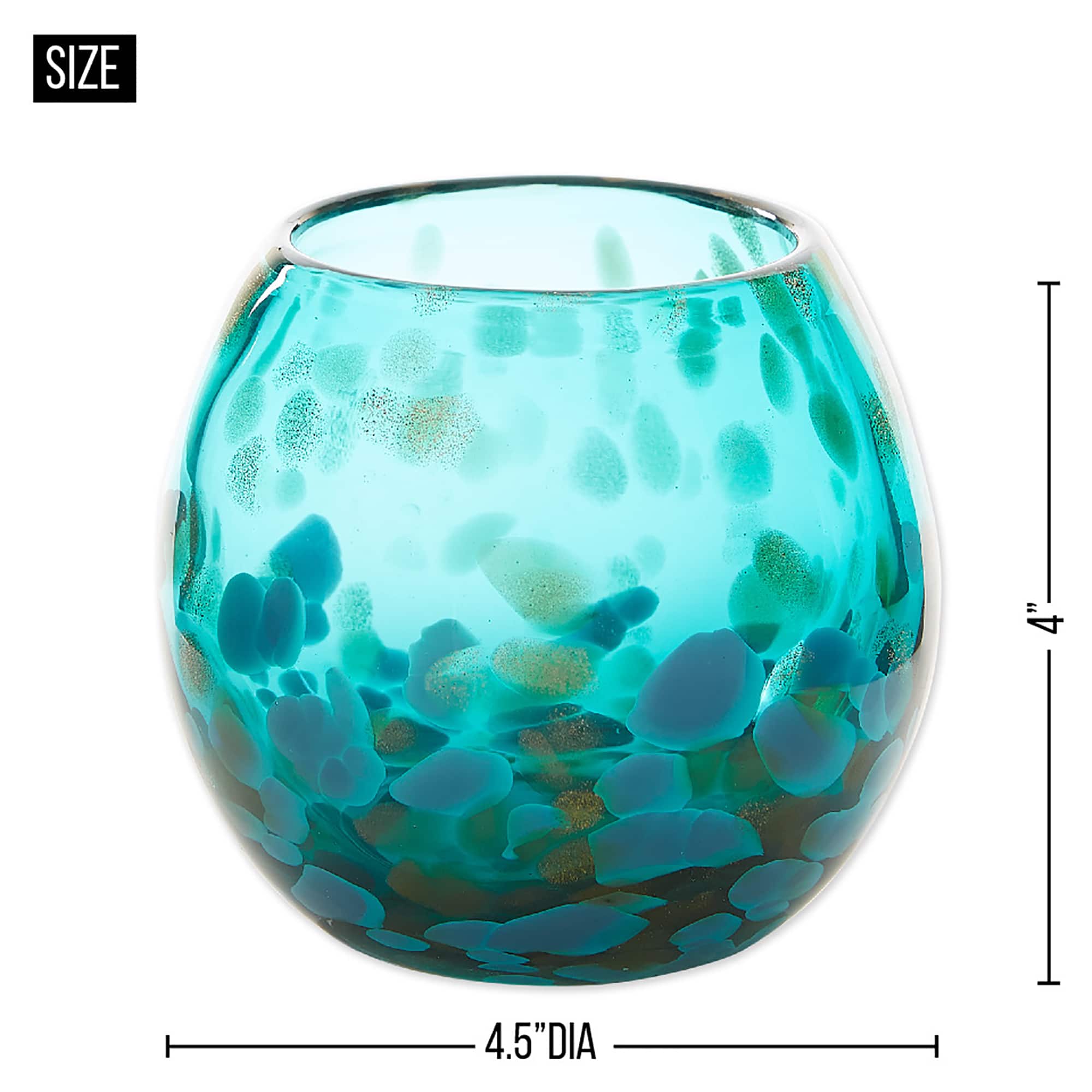 4" Aqua Bowl Vase